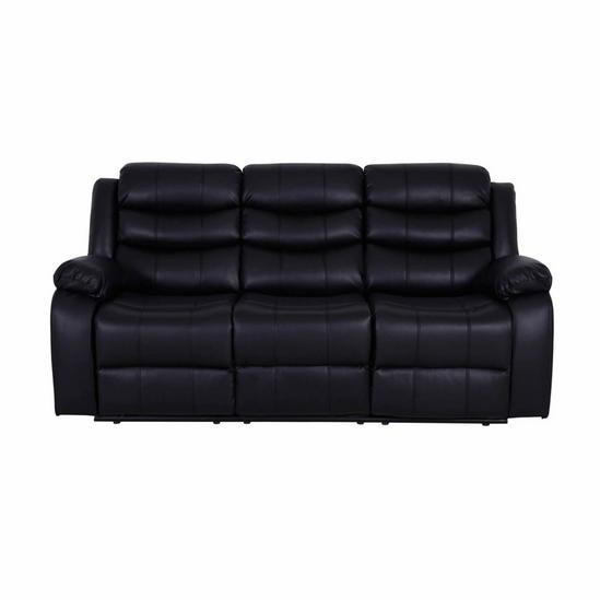 LUXURY LIFE Roma Leather 3 Seater Recliner Sofa 1