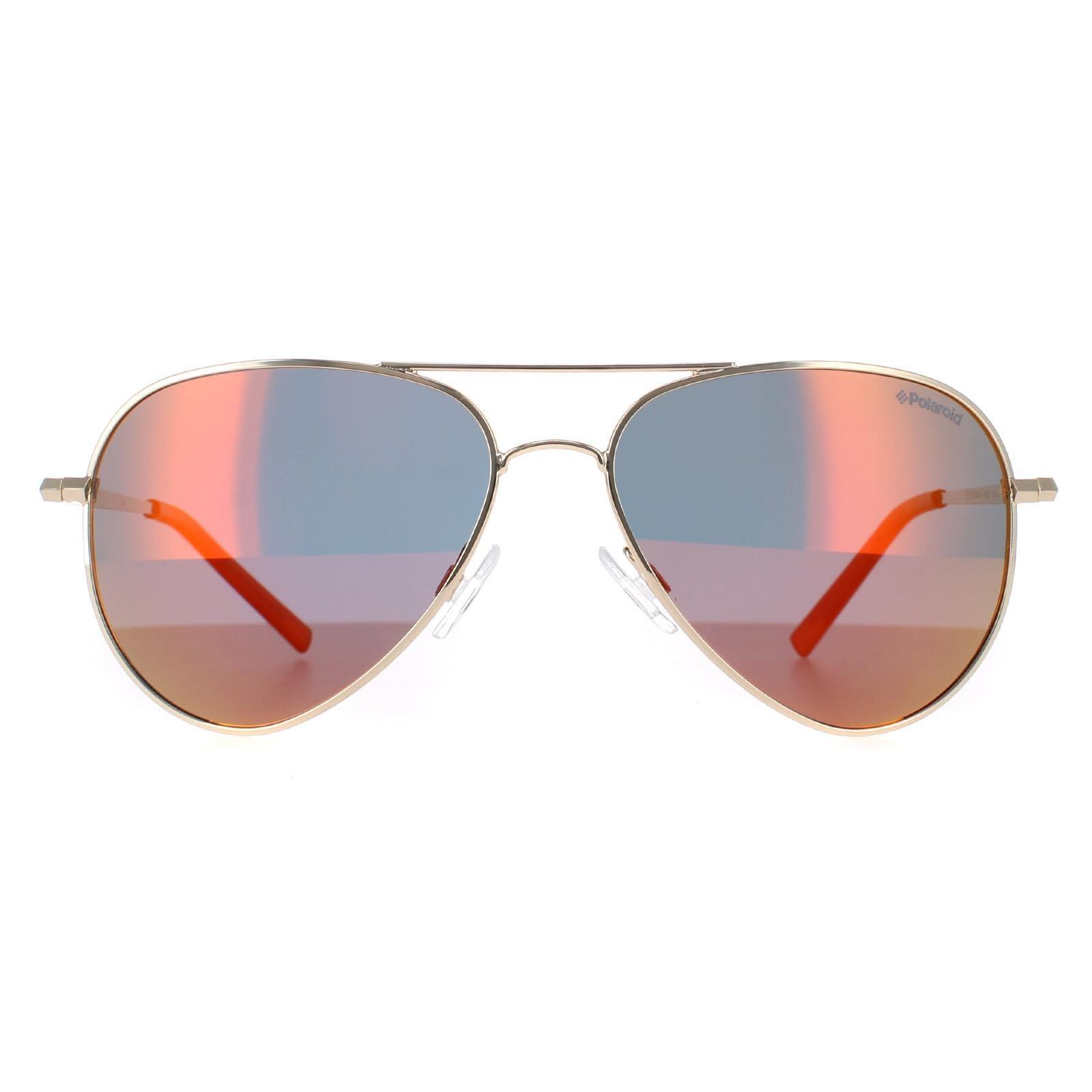 Aviator Gold Red Mirror Polarized PLD 6012/N Sunglasses