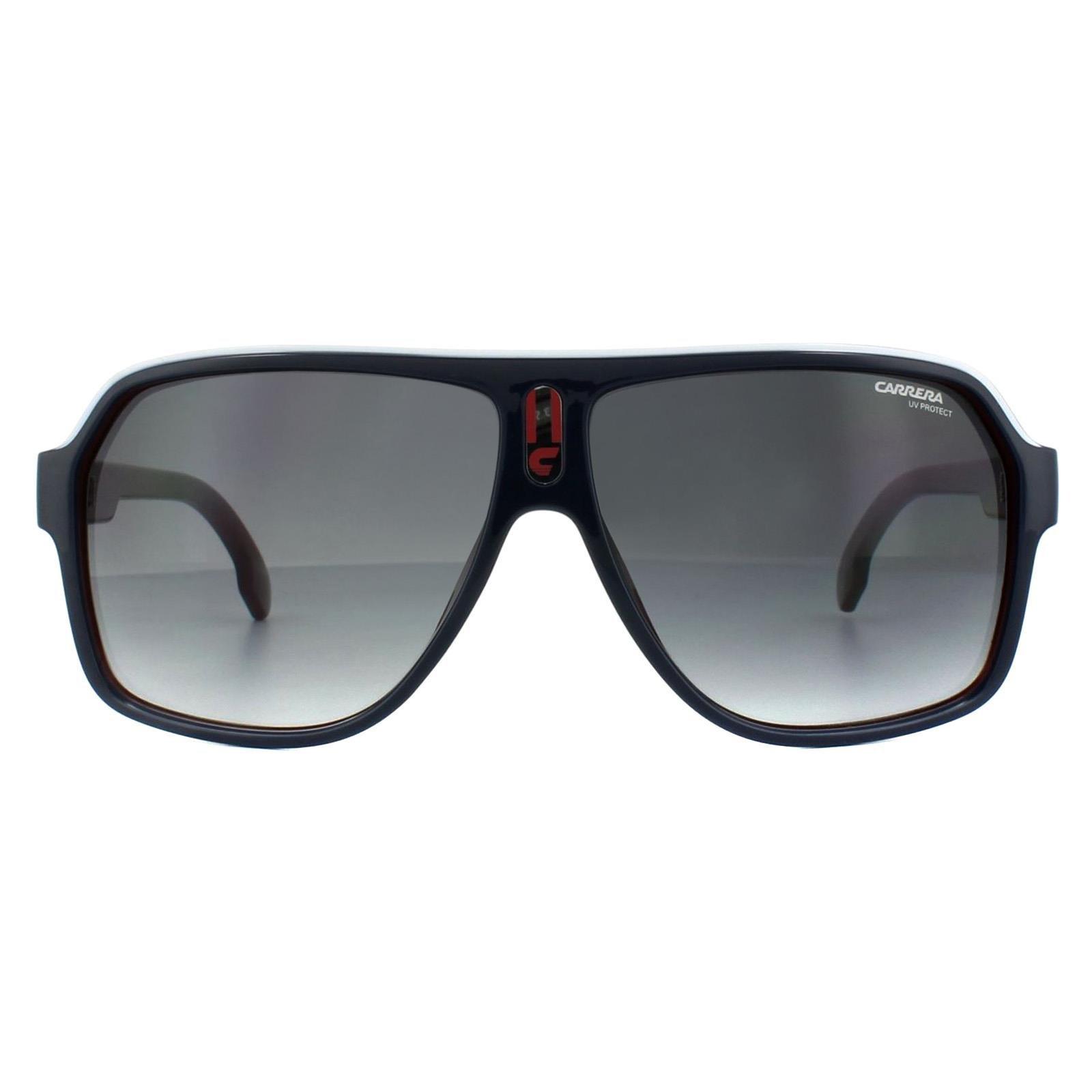Aviator Blue Red White Dark Grey Gradient Sunglasses
