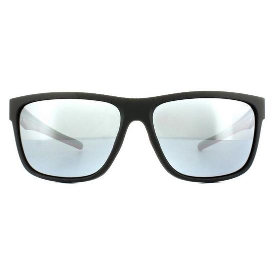 Polaroid Sport Rectangle Black Red Grey Silver Mirror Polarized Sunglasses 1