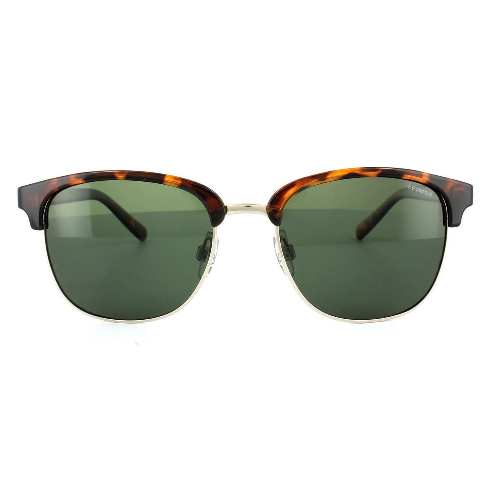 Round Havana Green Polarized Sunglasses