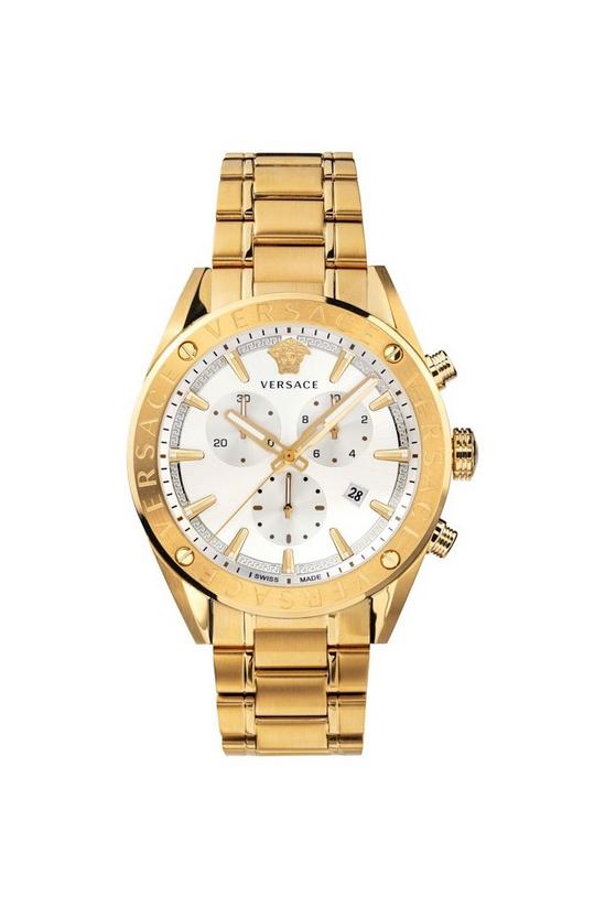 Versace Gold Plated Stainless Steel Luxury Analogue Quartz Watch - Vehb00719 1