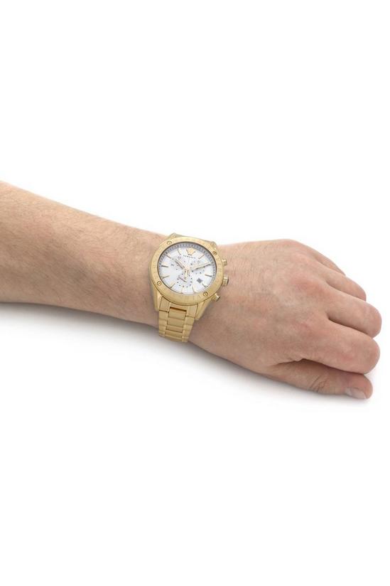 Versace Gold Plated Stainless Steel Luxury Analogue Quartz Watch - Vehb00719 5