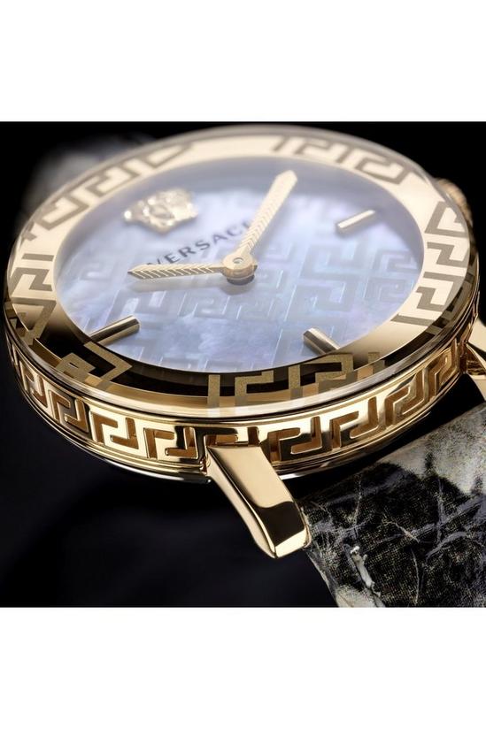 Versace Greca Glass Stainless Steel Luxury Analogue Quartz Watch - Veu300121 6