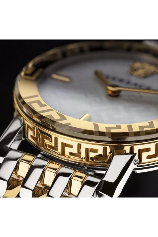 Versace Greca Glass Stainless Steel Luxury Analogue Quartz Watch - Veu300421 6