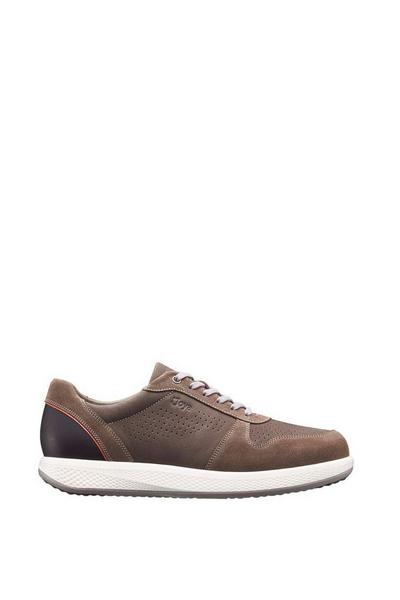 Sven Wide Fit Men's Leather & Suede Lace Up Trainer