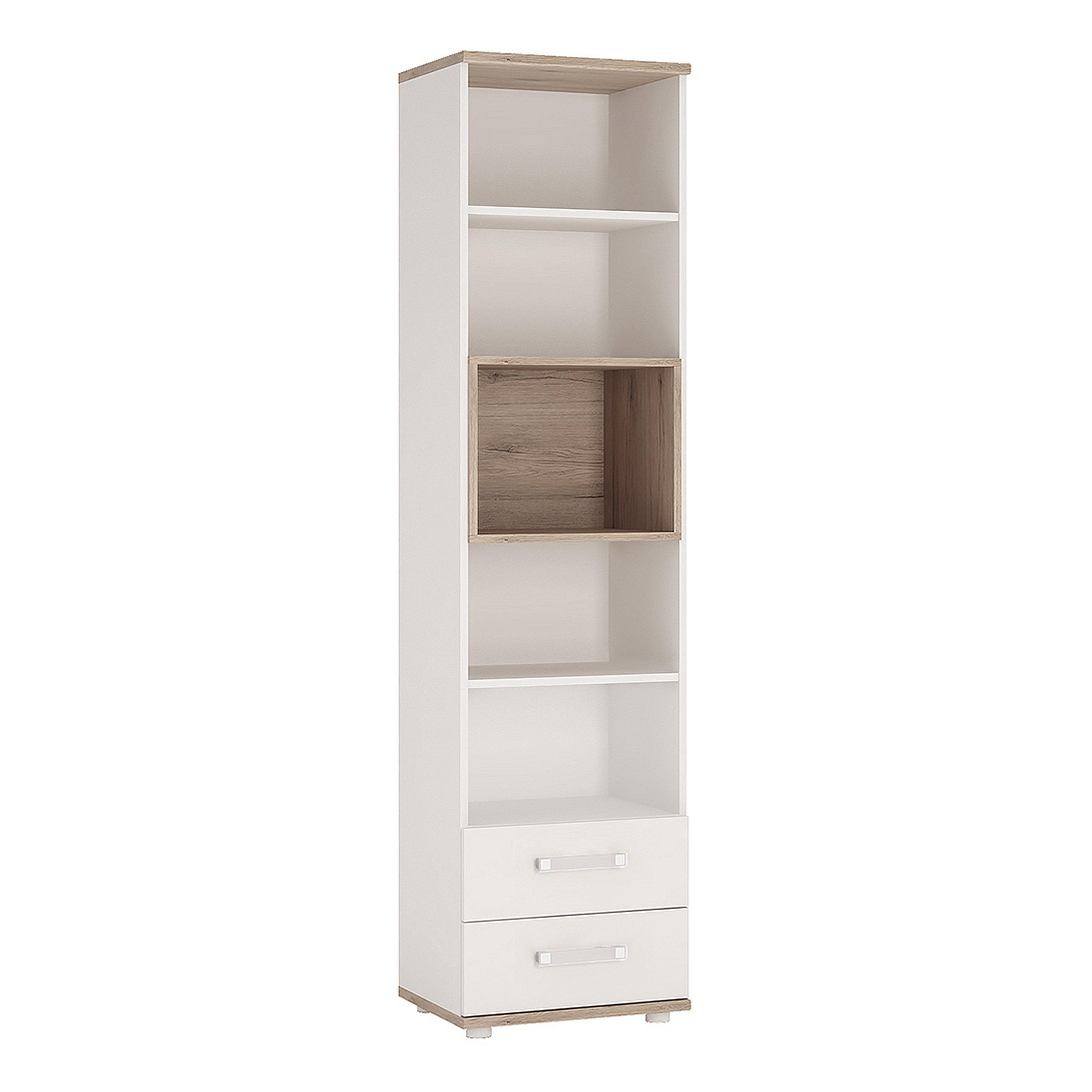 4KIDS Tall 2 Drawer Bookcase