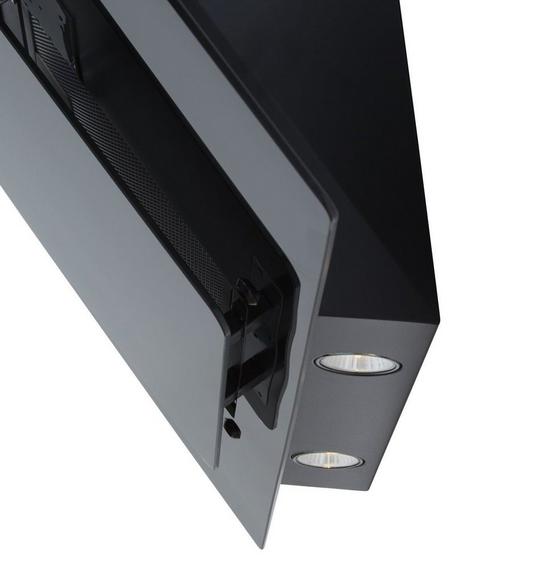 SIA 60cm Black Angled 3 Colour Edge Lit Cooker Hood Extractor Fan - AGE61BL 3