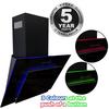 SIA 60cm Black Angled 3 Colour Edge Lit Cooker Hood Extractor Fan - AGE61BL thumbnail 6