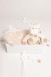 Babbico Unisex Beige & White Giraffe Plush Toy And Star Blanket Baby Gift Set thumbnail 2