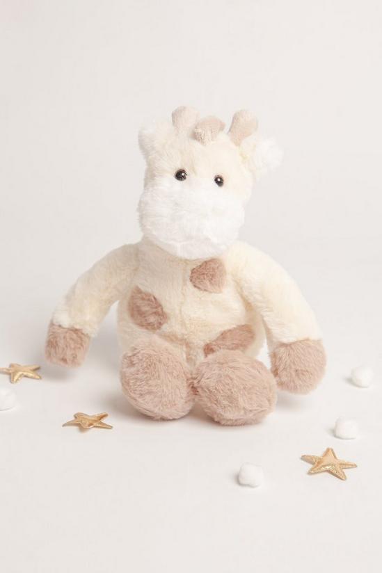 Babbico Unisex Beige & White Giraffe Plush Toy And Star Blanket Baby Gift Set 5