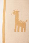 Babbico Beige & Yellow Reversible Giraffe Print Cotton Baby Blanket thumbnail 3
