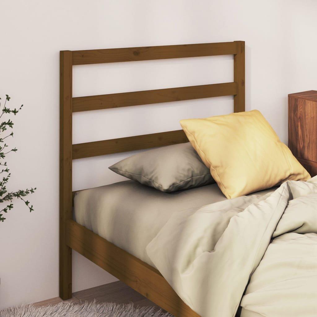 Bed Headboard Honey Brown 81x4x100 cm Solid Wood Pine