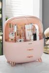 Living and Home Lovely Cosmetic Organizer Box Desktop Summer Pink Makeup Skincare Storage Case thumbnail 1