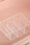 Living and Home Lovely Cosmetic Organizer Box Desktop Summer Pink Makeup Skincare Storage Case thumbnail 5