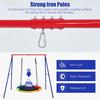 Costway Metal Swing Frame with Ground Stakes and Carabiners thumbnail 5