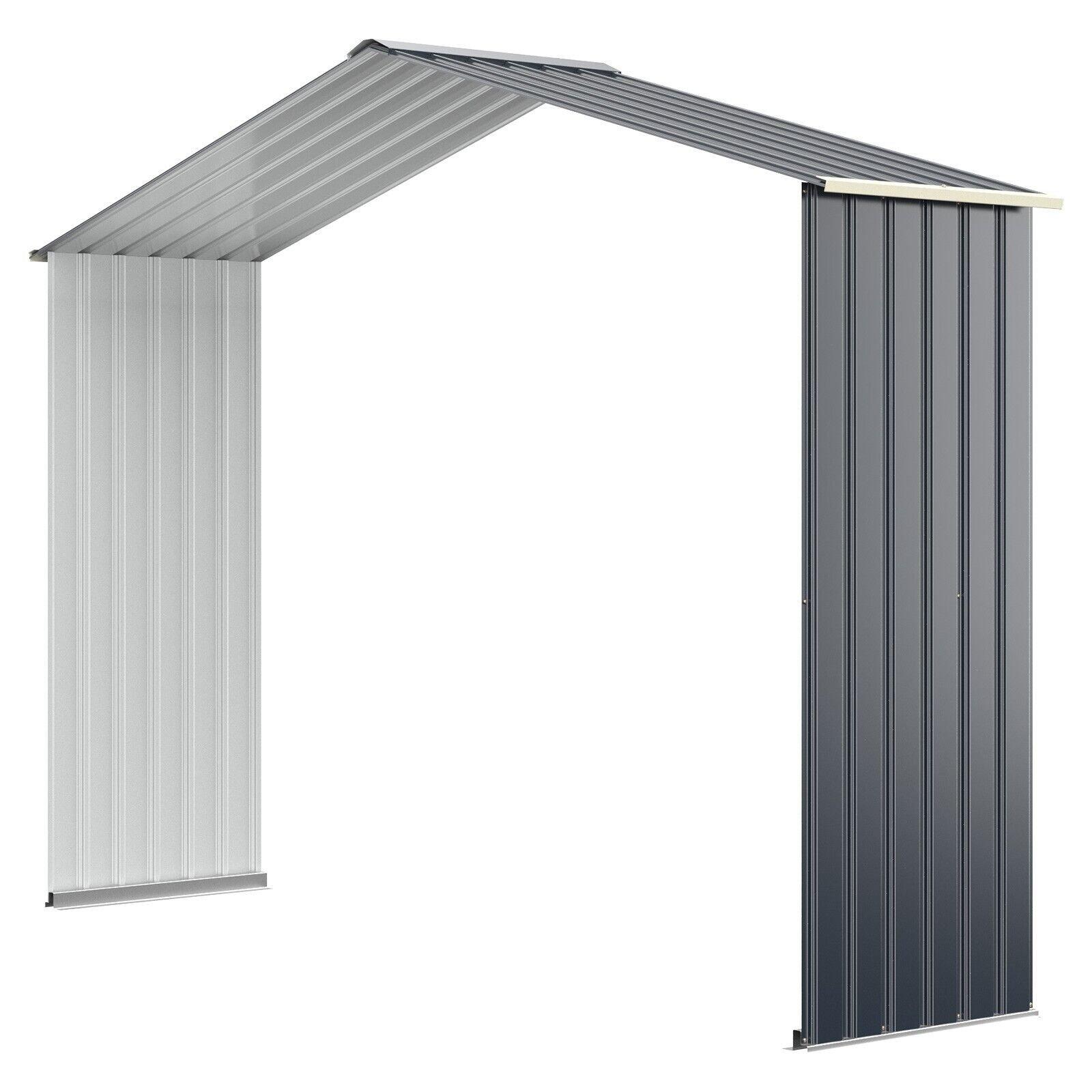 Outdoor Storage Shed Extension Kit for 203 cm Shed Width Increased Storage Space