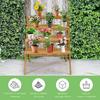 Costway 4-Tier Wooden Plant Stand Ladder Flower Pot Display Shelf Rack Holder Organizer thumbnail 4