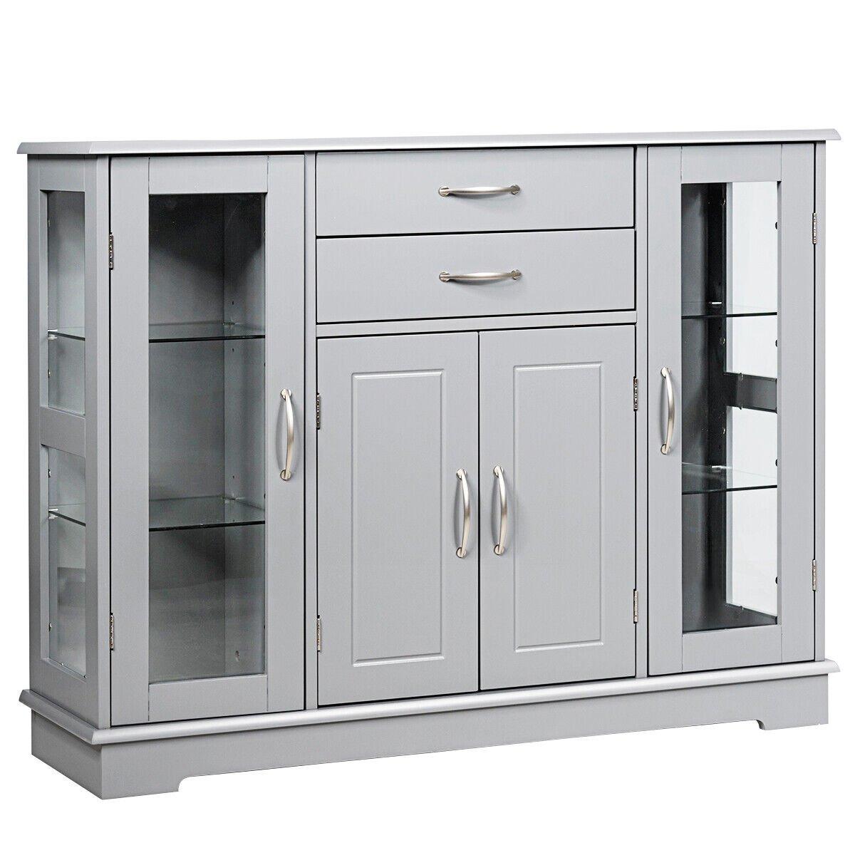 Kitchen Buffet Server Sideboard Wooden Storage Cupboard Cabinet Elegant Design