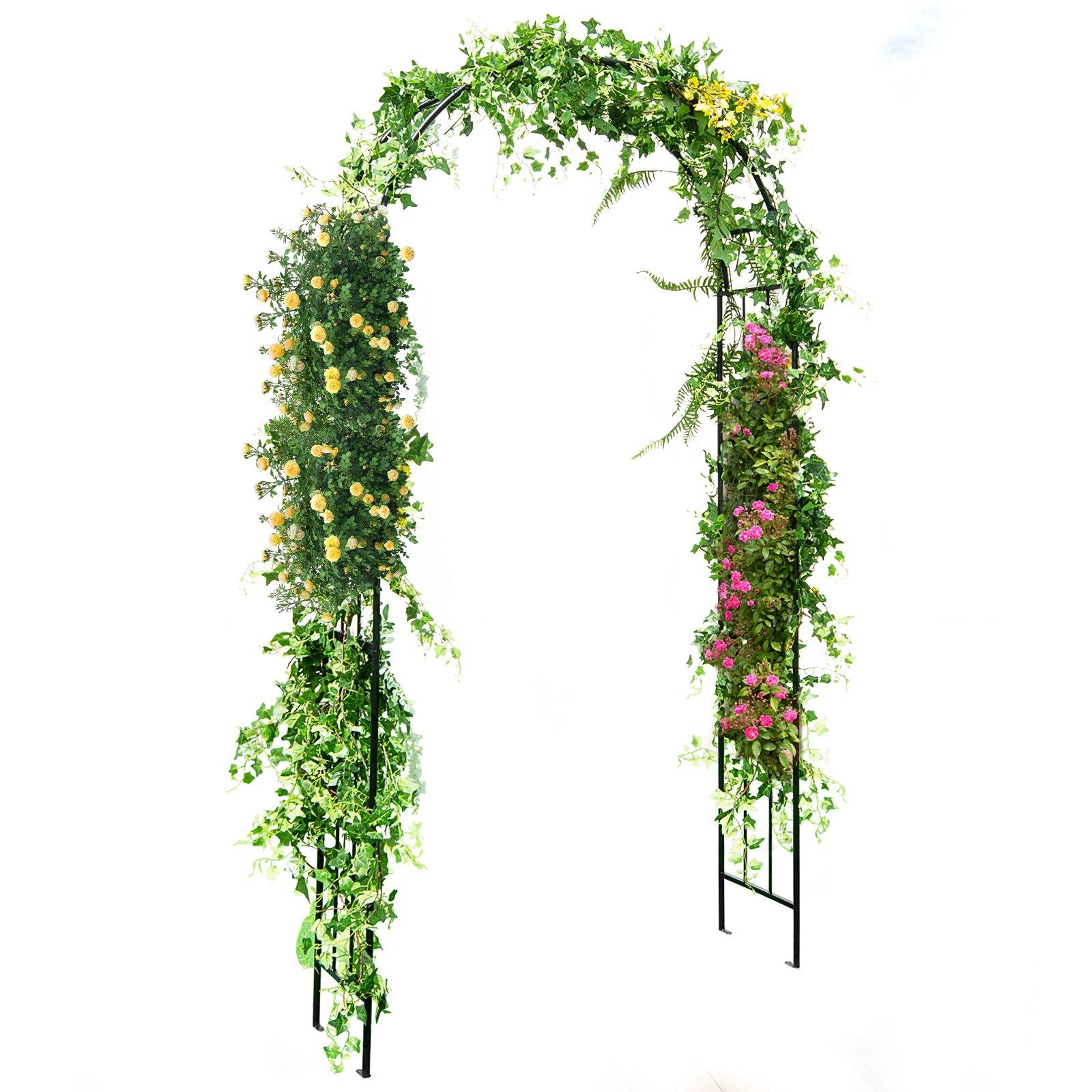 2.3M Garden Arch Heavy Duty Metal Roses Vines Climbing Plants Support Archway