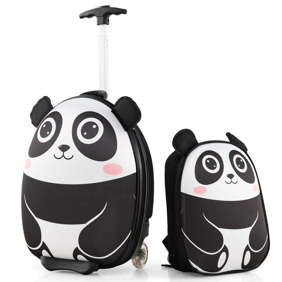 2PCS 30CM 40CM ABS Kids Suitcase Backpack Set Portable & Lightweight School Travel Luggage