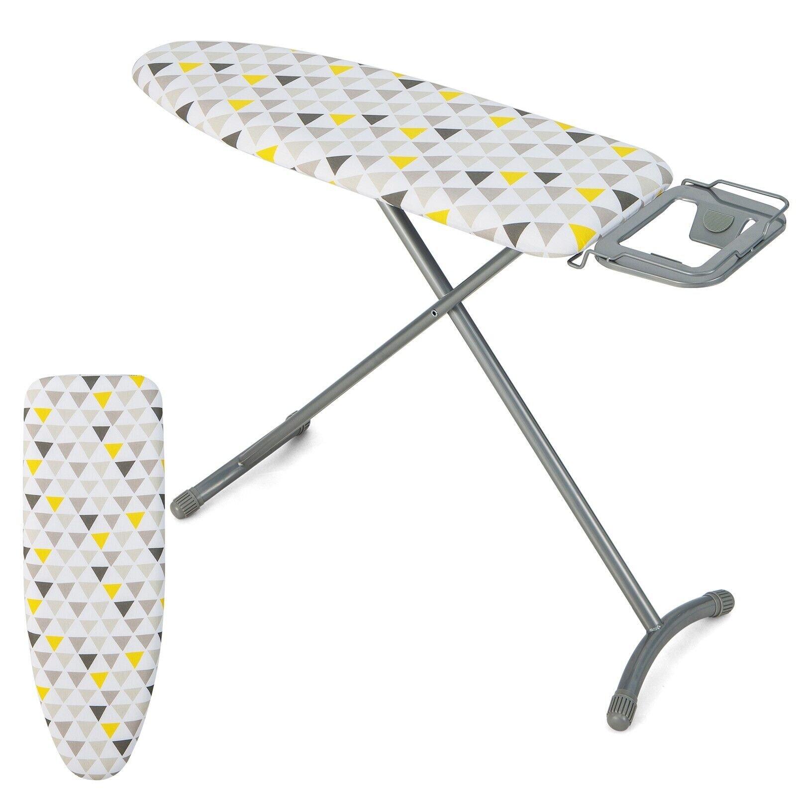 Foldable Ironing Board Height Adjustable Iron Table w/ Extra Cover