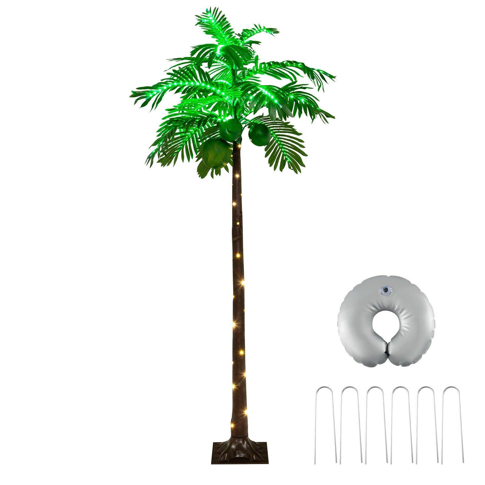 180cm LED Lighted Artificial Palm Tree Hawaiian-Style Tropical Palm Tree