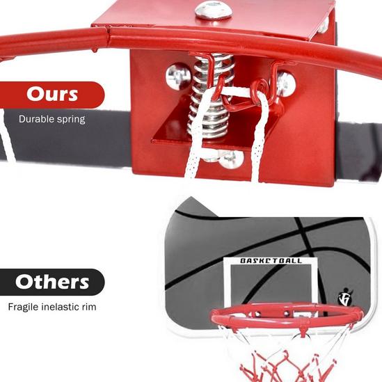 Costway Mini Basketball Hoop Over-The-Door Basketball Backboard Indoor Outdoor Exercise 4