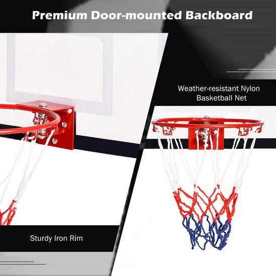 Costway Mini Basketball Hoop Over-The-Door Basketball Backboard Indoor Outdoor Exercise 5
