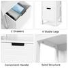 Costway 5-Tier Bathroom Tall Cabinet Storage Organizer Rack Stand Cupboard 2 drawers thumbnail 4