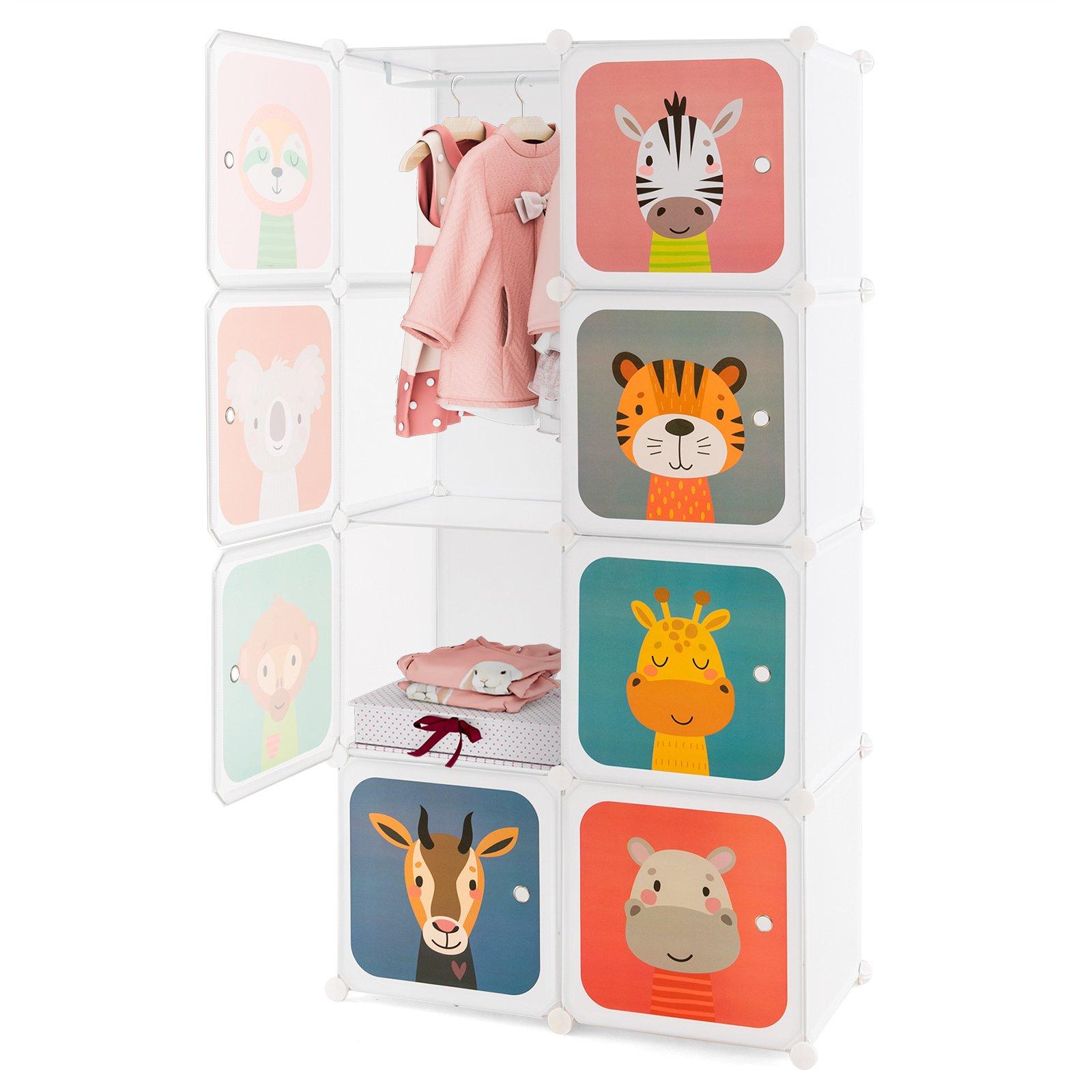 Portable Kids Wardrobe 8-Cube Baby Closet Dresser Children's Storage Organizer