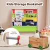 Costway 4 Tier Kids Bookshelf, Children Sling Bookcase with Fabric Shelves thumbnail 6