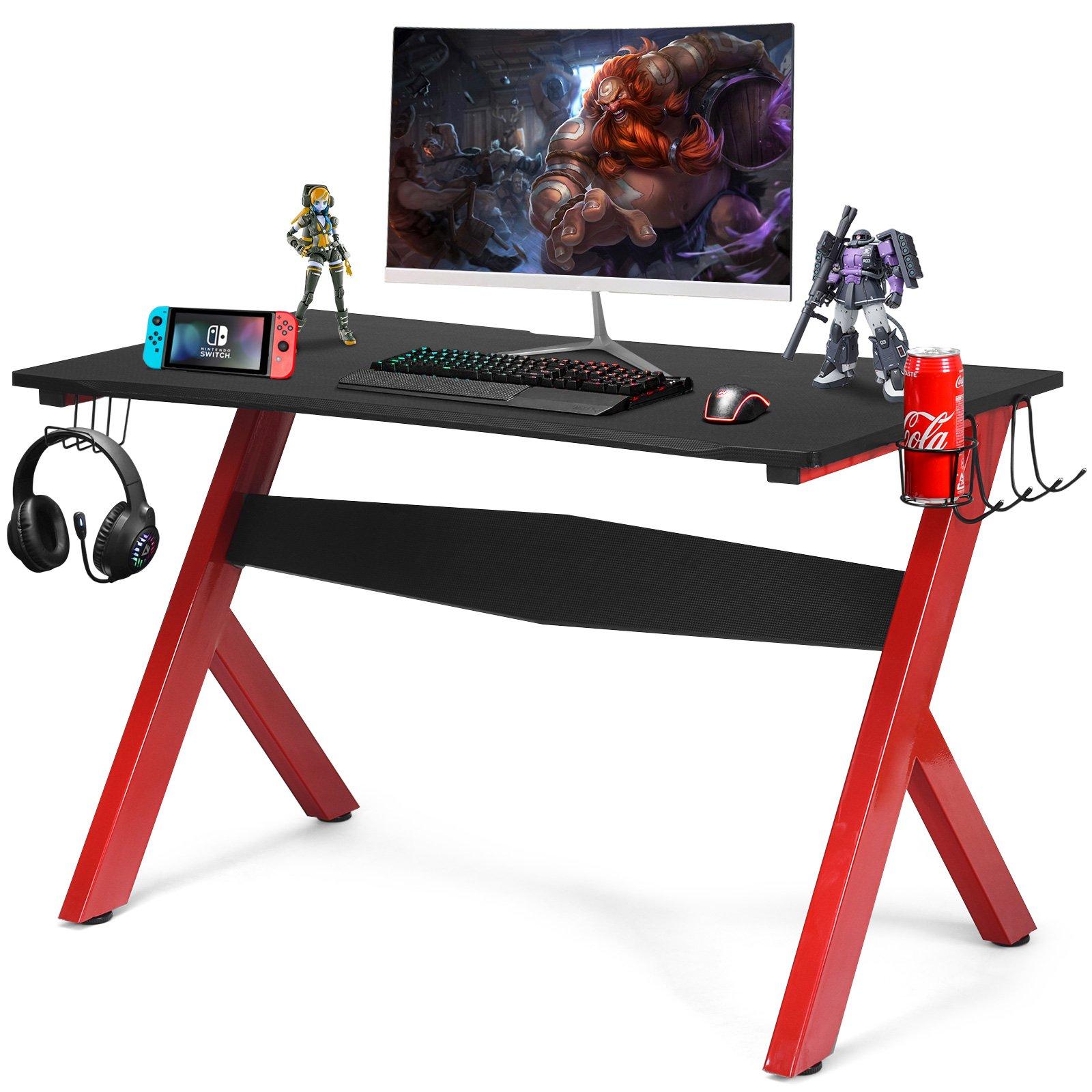 Game Gaming Computer Desk Workstation Ergonomic PC Racing Table W/ Mouse Pad