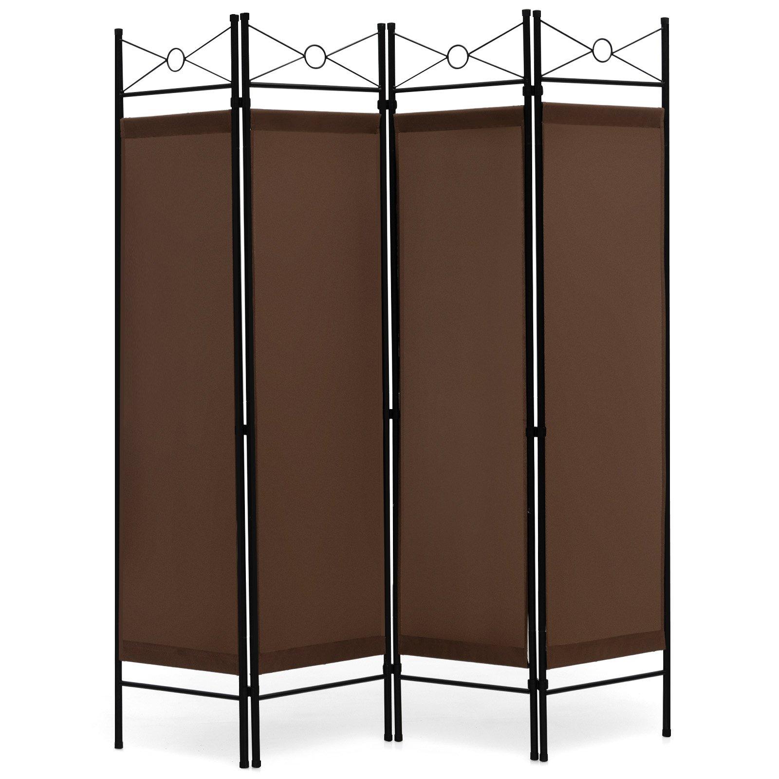 4 Panels Folding Room Divider Lightweight Wall Partition 182CM Privacy Screen