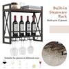 Costway Industrial Wall Mounted Wine Rack Organizer Bottle Glass Holder Storage Display thumbnail 3