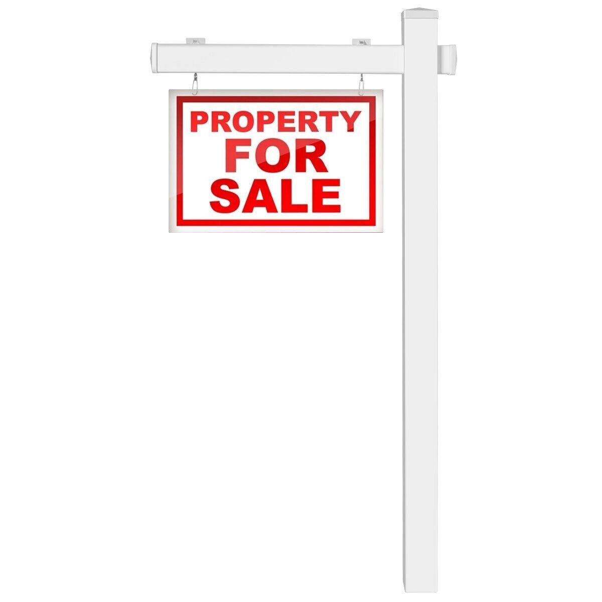183 cm Real Estate Sign Post UPVC Realtor Yard Sign Post for Garage Sale Signs