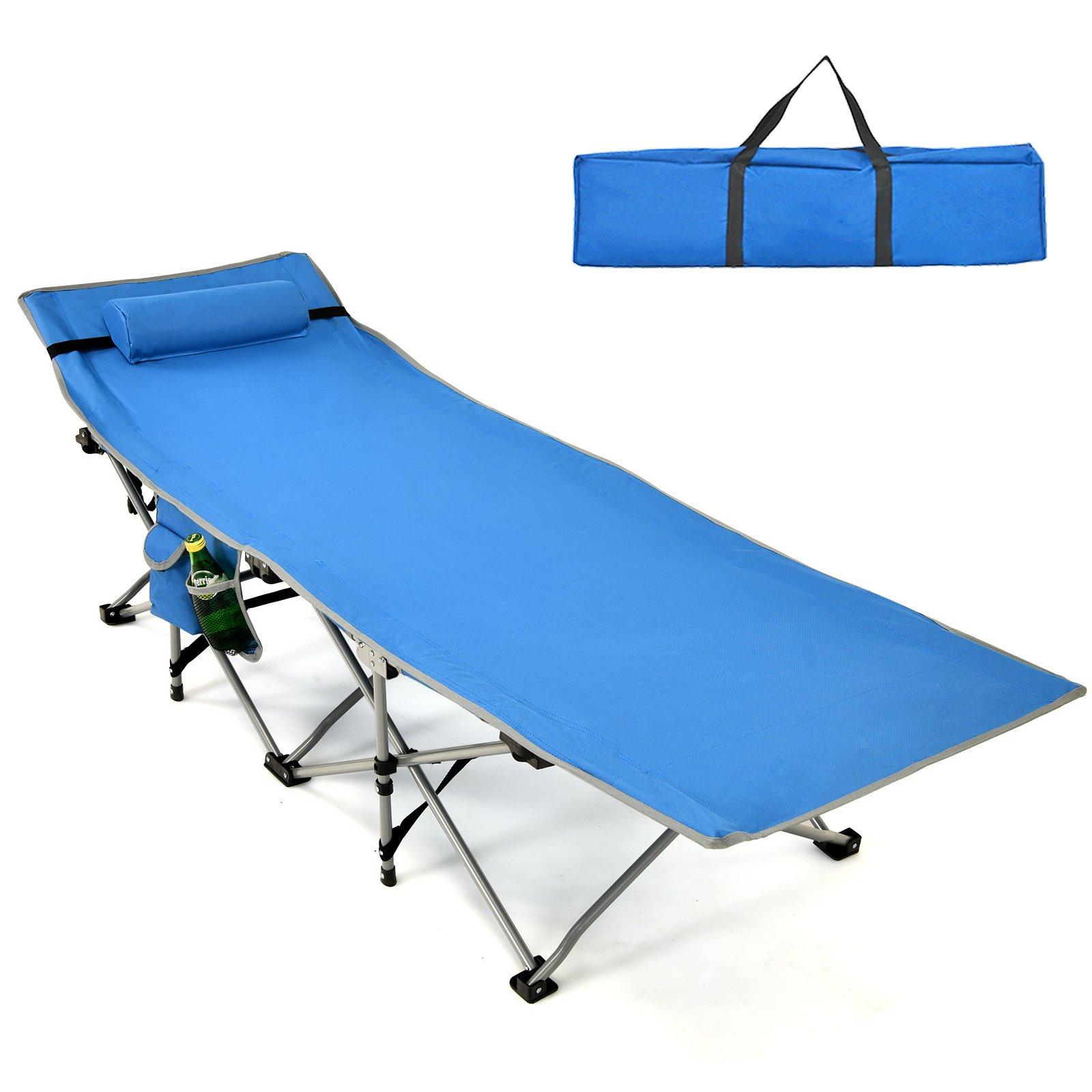 Folding Camping Cot Heavy-Duty Outdoor Cot Bed Portable Sleeping Cot