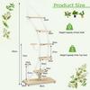 Costway 8-Tier Tall Wooden Plant Stand Rack Curved Half Moon Shape Ladder Planter Shelf W/ Top Hook thumbnail 2