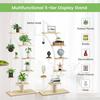 Costway 8-Tier Tall Wooden Plant Stand Rack Curved Half Moon Shape Ladder Planter Shelf W/ Top Hook thumbnail 4