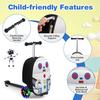 Costway 2-in-1 Ride On Scooter Suitcase 19” Kids Travel Luggage with Waterproof EVA Shell & LED Flashing Wheels thumbnail 2