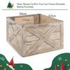 Costway Wooden Tree Collar Box  100% Solid Wood Christmas Farmhouse Wooden Tree Box W/ Hook & Loop Fasteners thumbnail 2