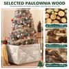 Costway Wooden Tree Collar Box  100% Solid Wood Christmas Farmhouse Wooden Tree Box W/ Hook & Loop Fasteners thumbnail 5