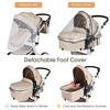 Costway 2 in 1 Baby Stroller Convertible Reversible Bassinet Pram with Rain Cover Foldable Aluminum Alloy Pushchair thumbnail 5