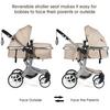 Costway 2 in 1 Baby Stroller Convertible Reversible Bassinet Pram with Rain Cover Foldable Aluminum Alloy Pushchair thumbnail 6