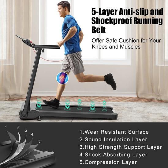 Costway Folding Treadmill Portable Electric Walking Running Machine with LED Touch Screen 3