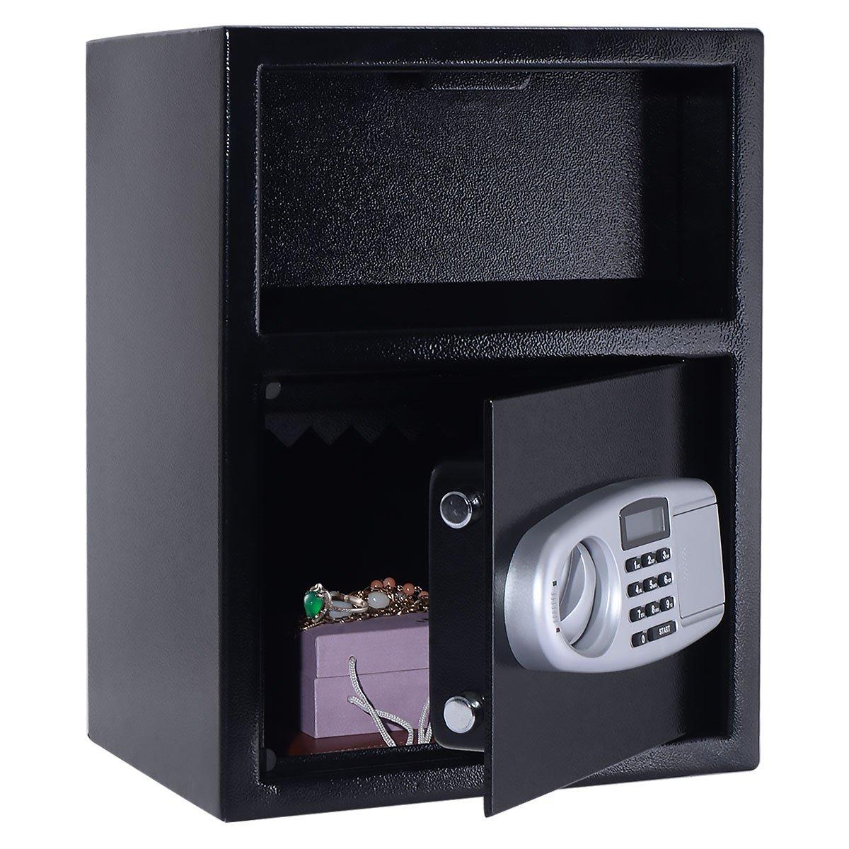 Digital Safe Box Cabinet with 2 Manual Override Keys & Lock