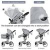 Costway 2 in 1 Baby Stroller Convertible Reversible Bassinet Pram with Rain Cover Foldable Aluminum Alloy Pushchair thumbnail 4
