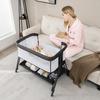 Costway Baby Bedside Crib Folding Sleeper Bassinet Cot Bed Portable 7 Adjustable Heights thumbnail 5