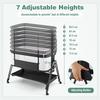 Costway Baby Bedside Crib Folding Sleeper Bassinet Cot Bed Portable 7 Adjustable Heights thumbnail 6