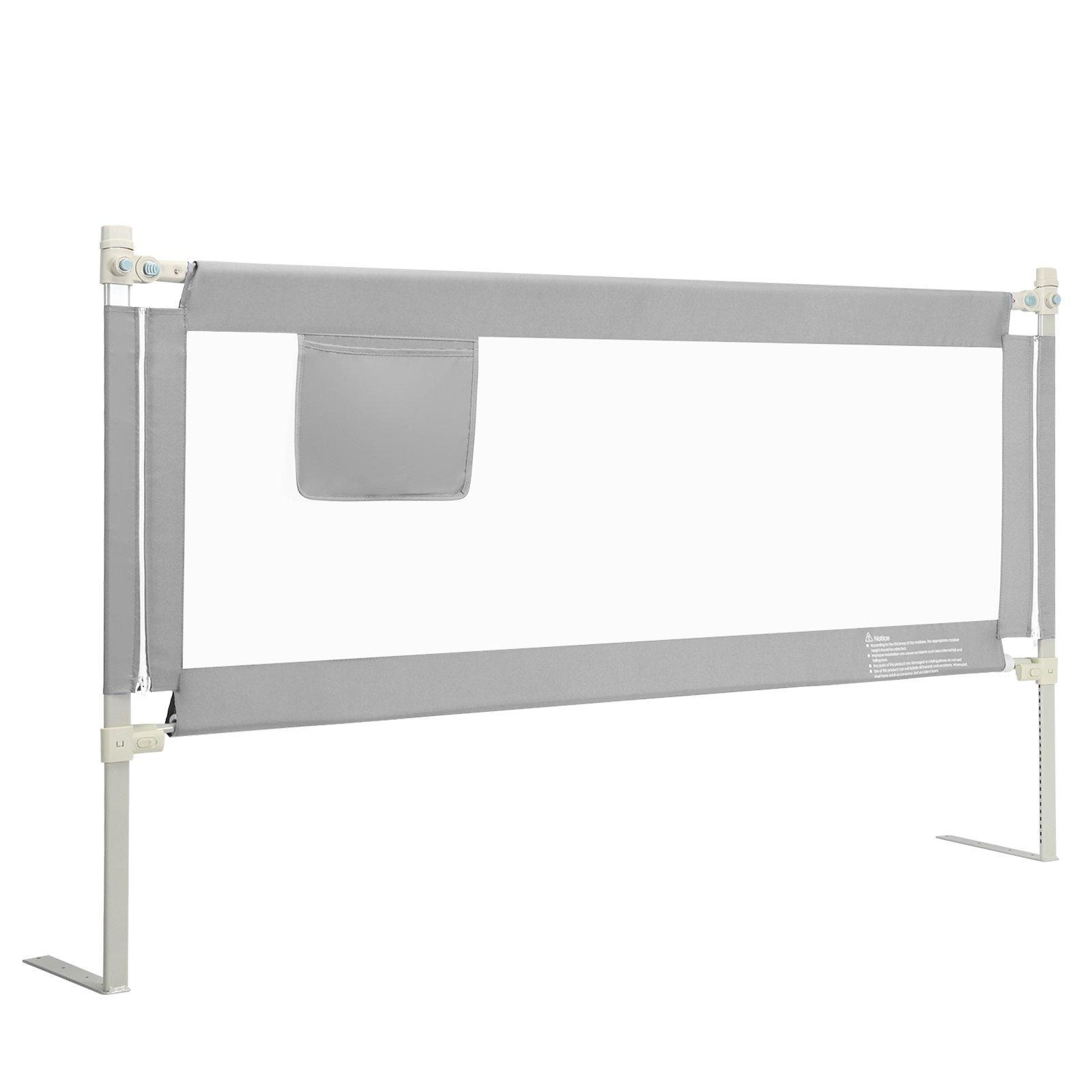 196cm Height Adjustable Bed Rail with Double Safet